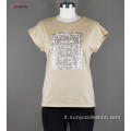 T-shirt a maniche corte con collo di base